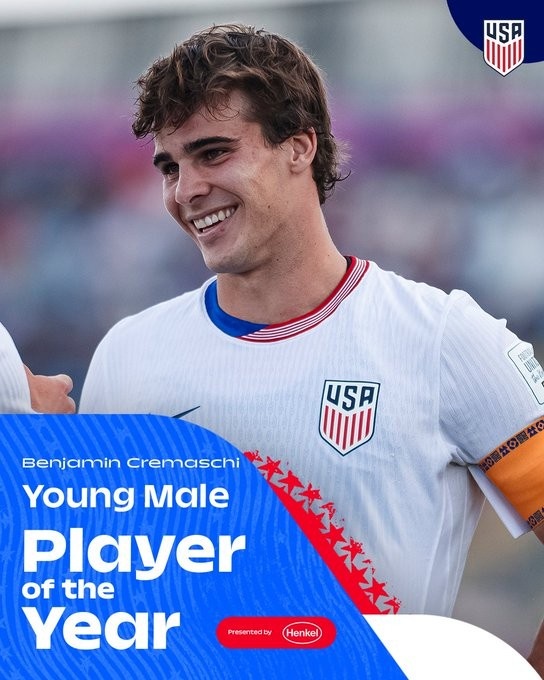 星空体育下载-官方:迈阿密外租20岁中场克雷马斯基当选美国年度最佳年轻球员